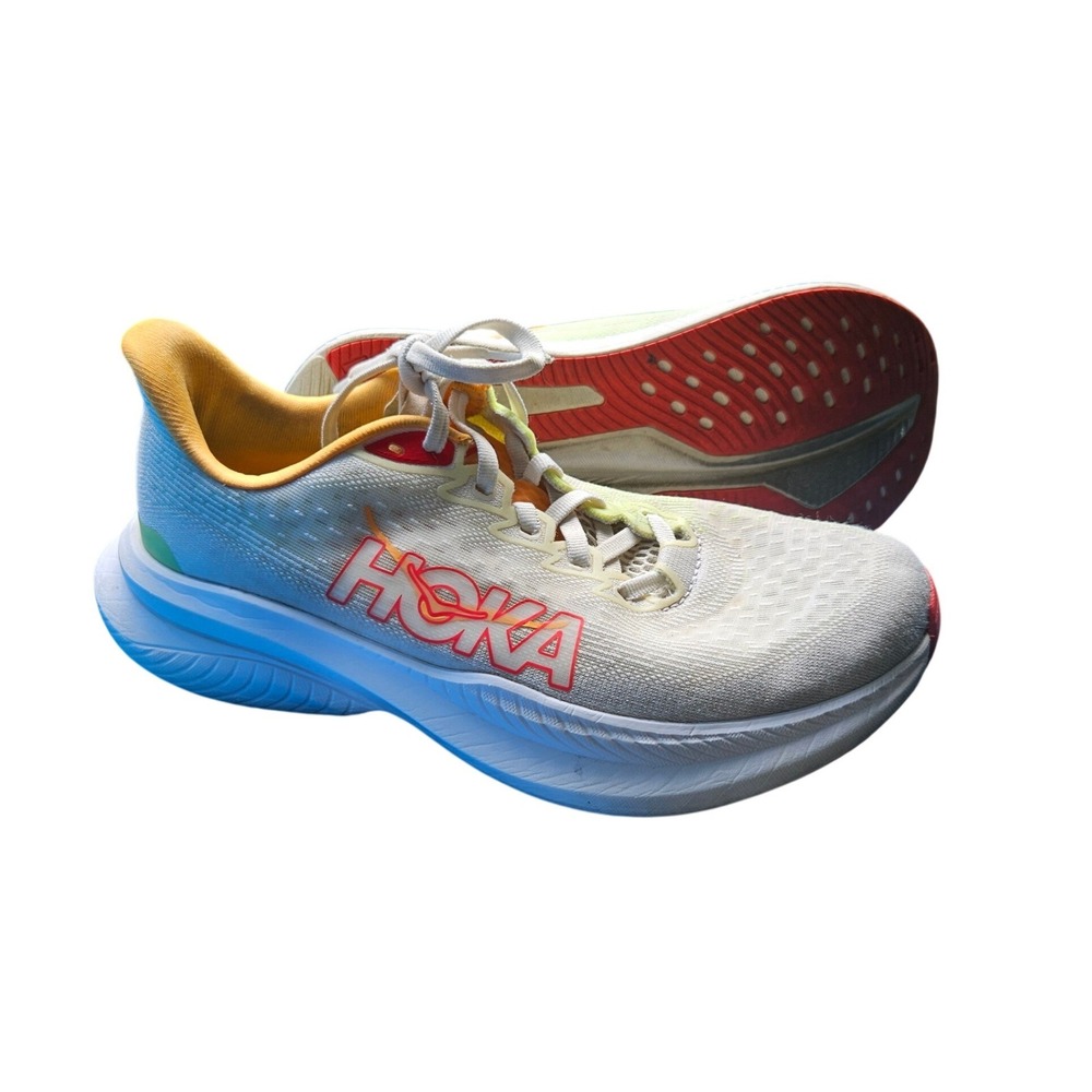 Hoka Mach 6 White Lettuce WTLT Womens Size 7.5 Athletic Running Shoes